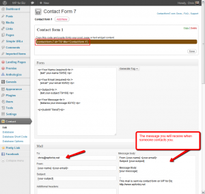 Contact Form 7 setup