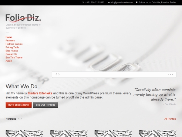 FolioBiz Theme