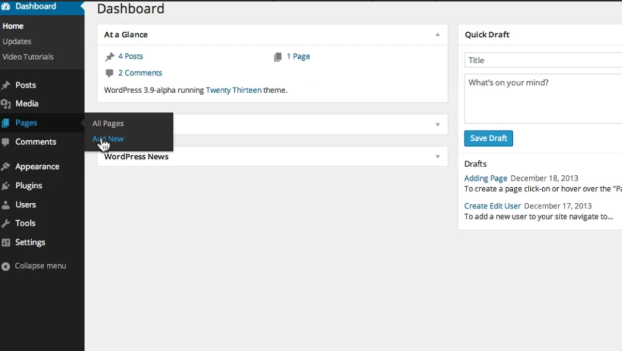 Step By Step Guide: Adding new Page ( Gutenberg )